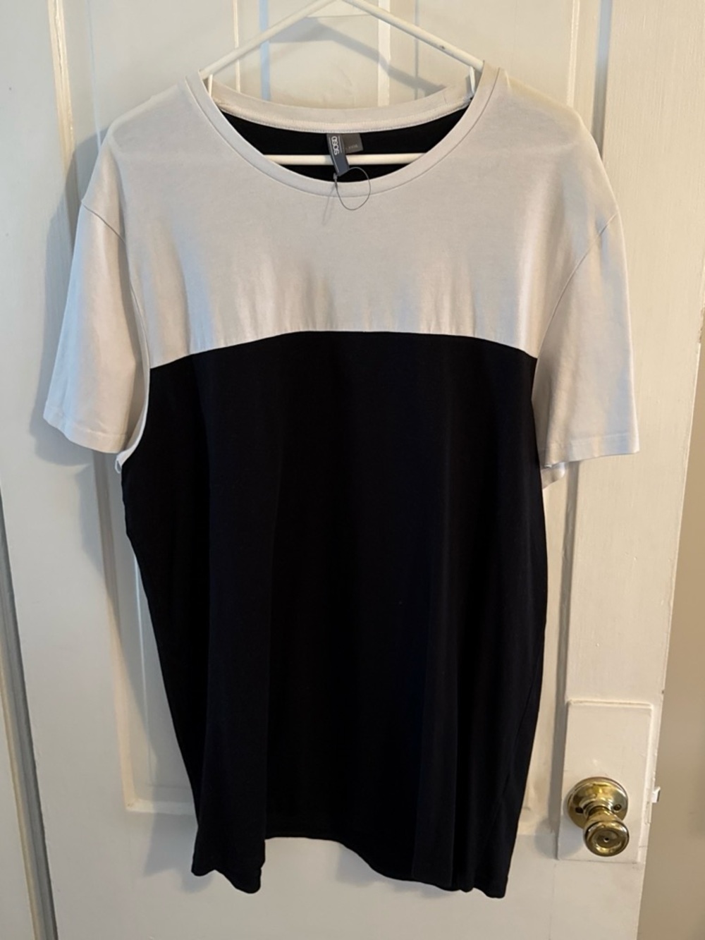 ASOS Two-Tone Crew Neck T-Shirt in White and Black